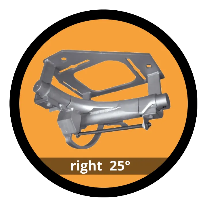 Internal right switch 25° (on base plate)
