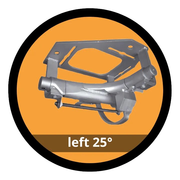 Left inner switch 25° (with base plate)