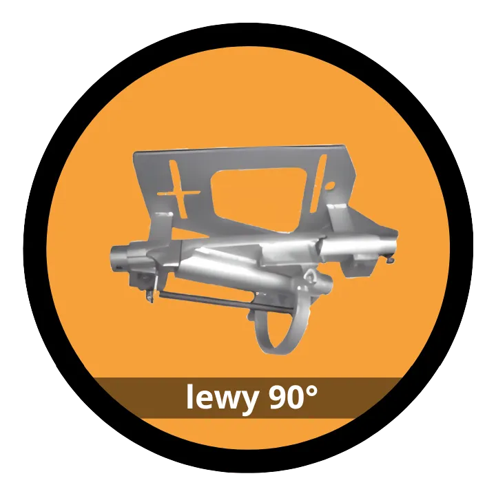 Rozjazd zewnętrzny lewy 90° (na płycie)